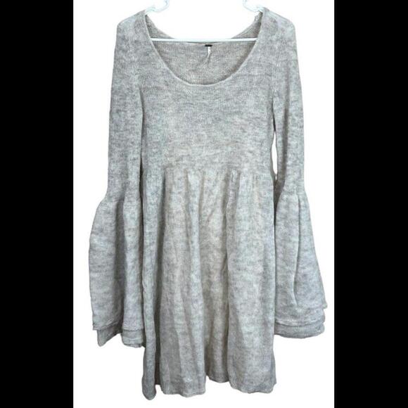 Free People Juliet Babydoll Dress Sz M Alpace Wool Lined Boho - Picture 1 of 6